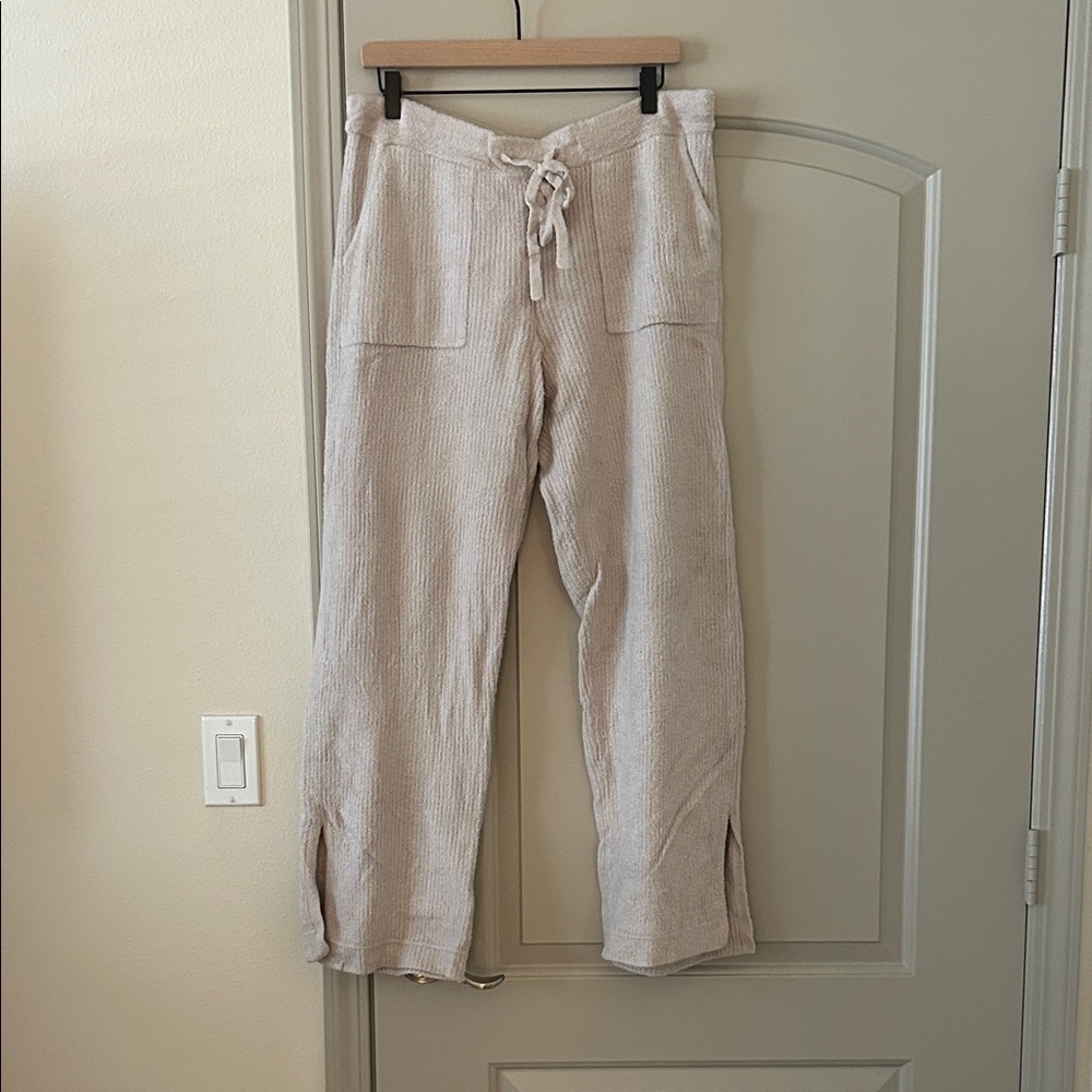 Barefoot Dreams Beige Drawstring Lounge Pants